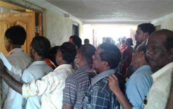 People waiting in line